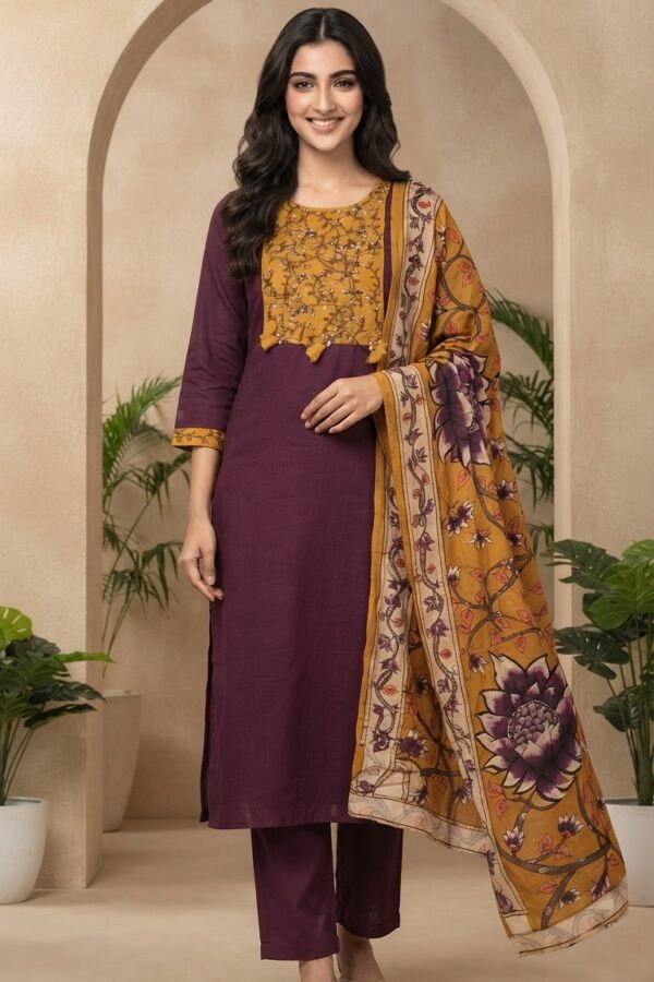 3-Piece Cotton Suit Set for Women